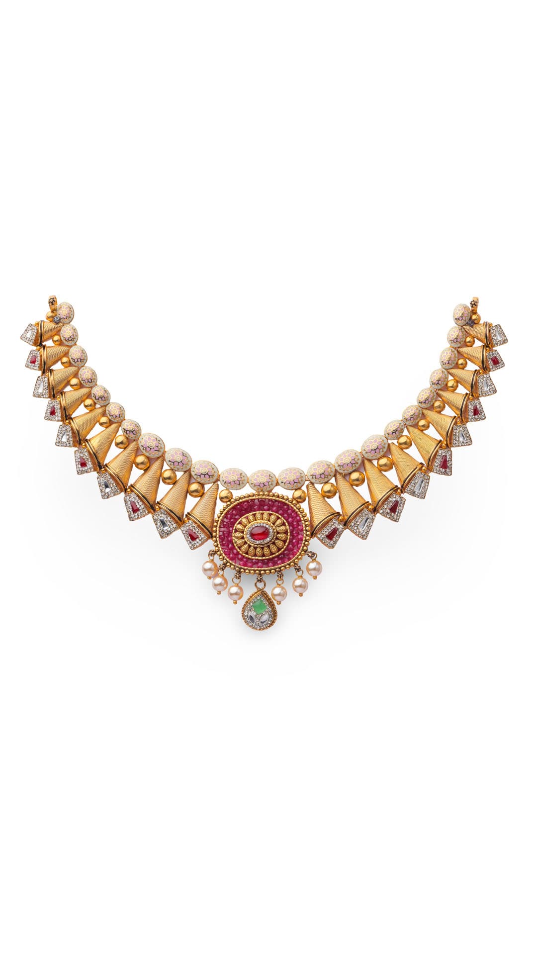 Antique Gold Temple Choker