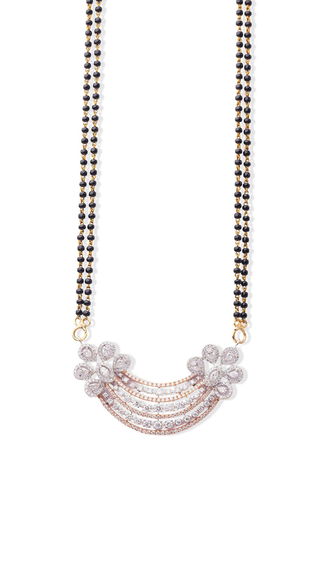 Crescent Diamond Mangalsutra